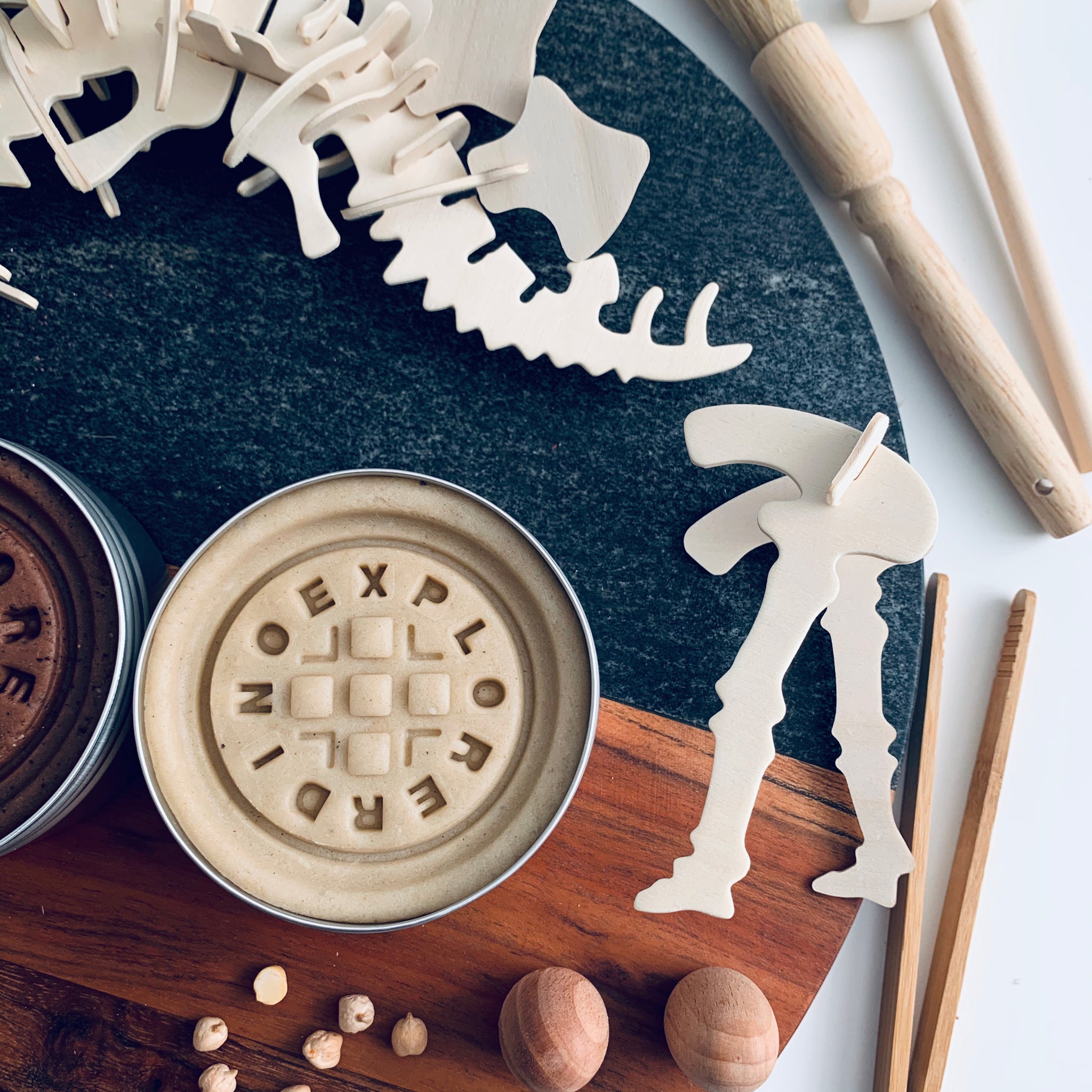 jurassic palaeontology play dough kit